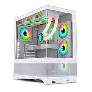 Vỏ case MIK LUMINE WHITE 4FA (ATX, 4 Fan ARBB,  Màu Trắng) Case Bể Cá