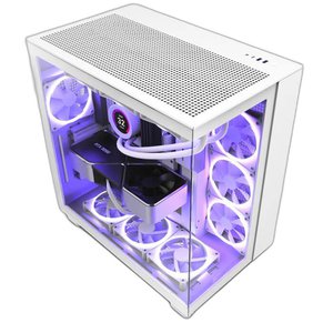 Vỏ Case NZXT H9 Flow All White (Mid Tower / Màu Trắng) CM-H91FW-01