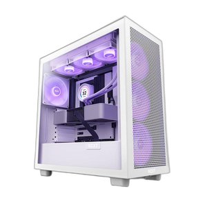 Vỏ máy tính NZXT H7 Flow RGB White (Mid Tower, 4 Fan)