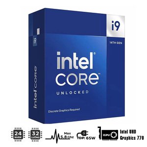 CPU Intel Core i9-14900 (UP TO 5.8GHZ, 24 NHÂN 32 LUỒNG, 36MB CACHE, 65W) - SOCKET INTEL LGA 1700/RAPTOR LAKE