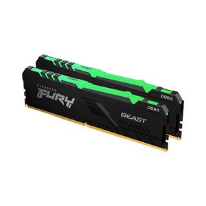 Ram Desktop Kingston Fury Beast RGB (KF436C17BBAK2/16) 16GB (2x8GB) DDR4 3600Mhz